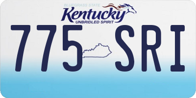 KY license plate 775SRI