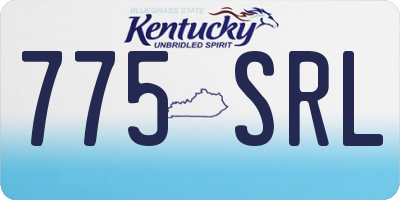 KY license plate 775SRL