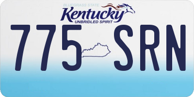 KY license plate 775SRN