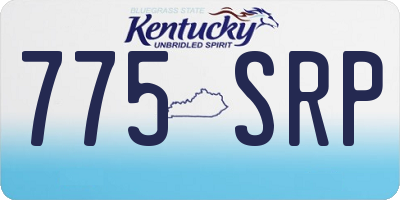 KY license plate 775SRP