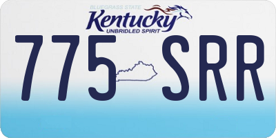 KY license plate 775SRR