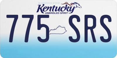 KY license plate 775SRS