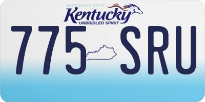 KY license plate 775SRU