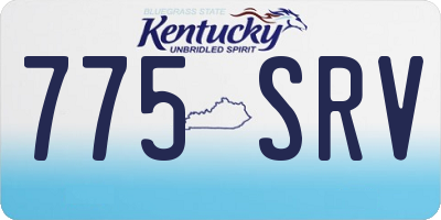 KY license plate 775SRV