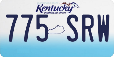 KY license plate 775SRW