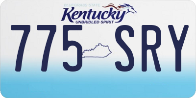 KY license plate 775SRY