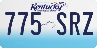 KY license plate 775SRZ