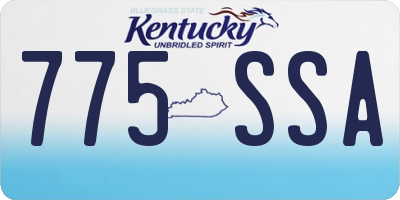 KY license plate 775SSA