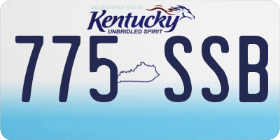KY license plate 775SSB