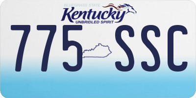 KY license plate 775SSC