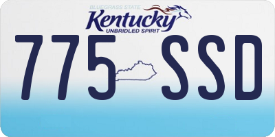 KY license plate 775SSD