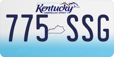 KY license plate 775SSG