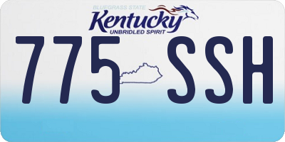 KY license plate 775SSH