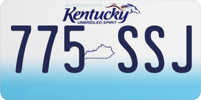 KY license plate 775SSJ