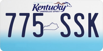 KY license plate 775SSK