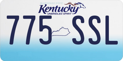 KY license plate 775SSL