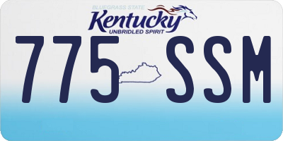 KY license plate 775SSM