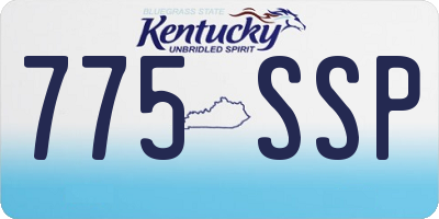 KY license plate 775SSP