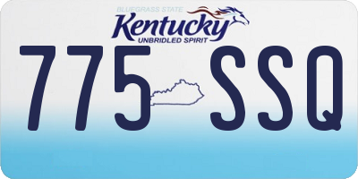 KY license plate 775SSQ