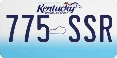 KY license plate 775SSR