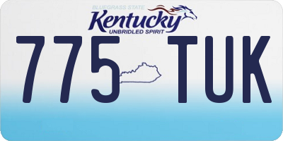 KY license plate 775TUK