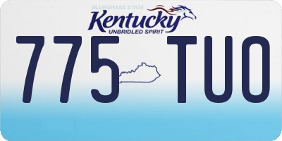 KY license plate 775TUO