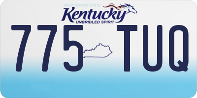 KY license plate 775TUQ