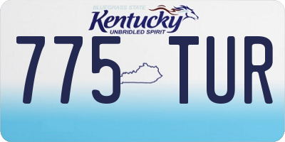KY license plate 775TUR