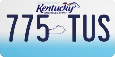 KY license plate 775TUS