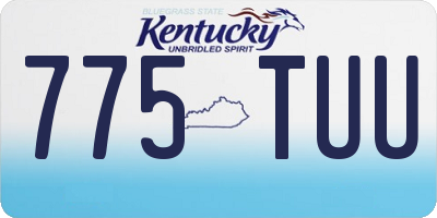 KY license plate 775TUU