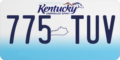 KY license plate 775TUV