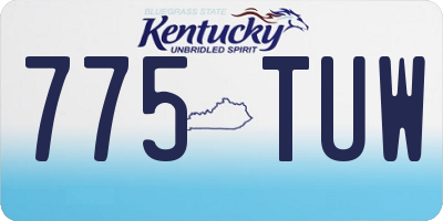 KY license plate 775TUW