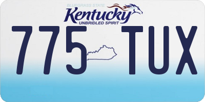 KY license plate 775TUX
