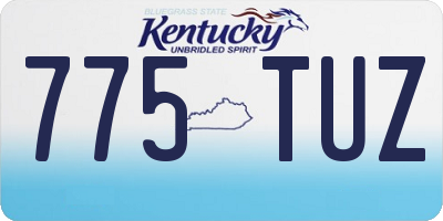 KY license plate 775TUZ