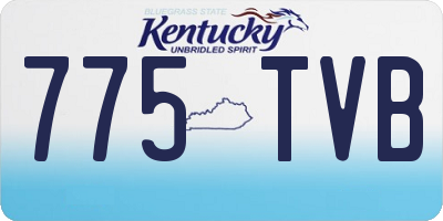KY license plate 775TVB