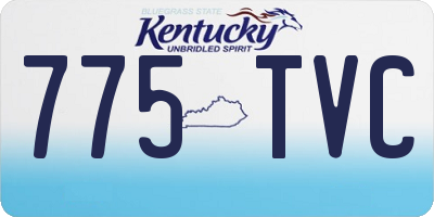 KY license plate 775TVC