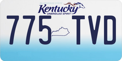 KY license plate 775TVD