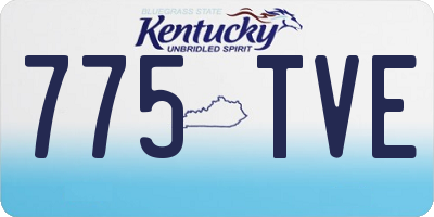 KY license plate 775TVE