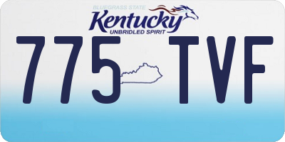 KY license plate 775TVF