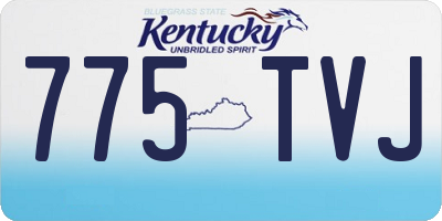KY license plate 775TVJ