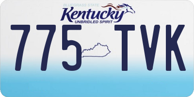 KY license plate 775TVK