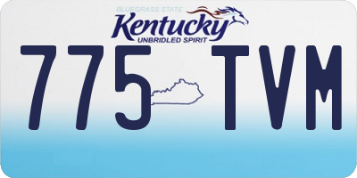 KY license plate 775TVM