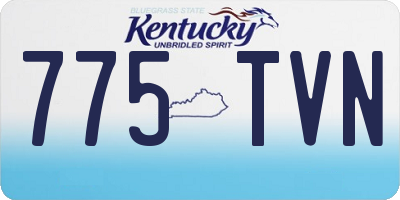 KY license plate 775TVN