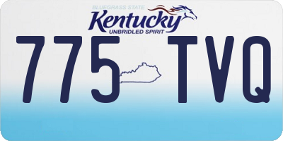 KY license plate 775TVQ