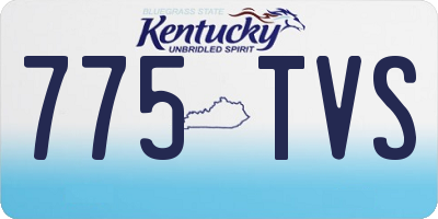 KY license plate 775TVS