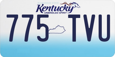 KY license plate 775TVU
