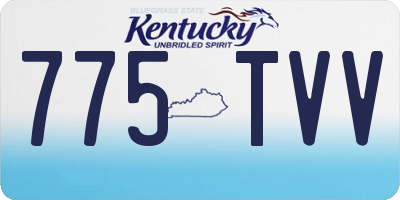KY license plate 775TVV