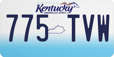 KY license plate 775TVW