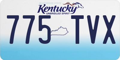 KY license plate 775TVX