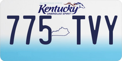 KY license plate 775TVY